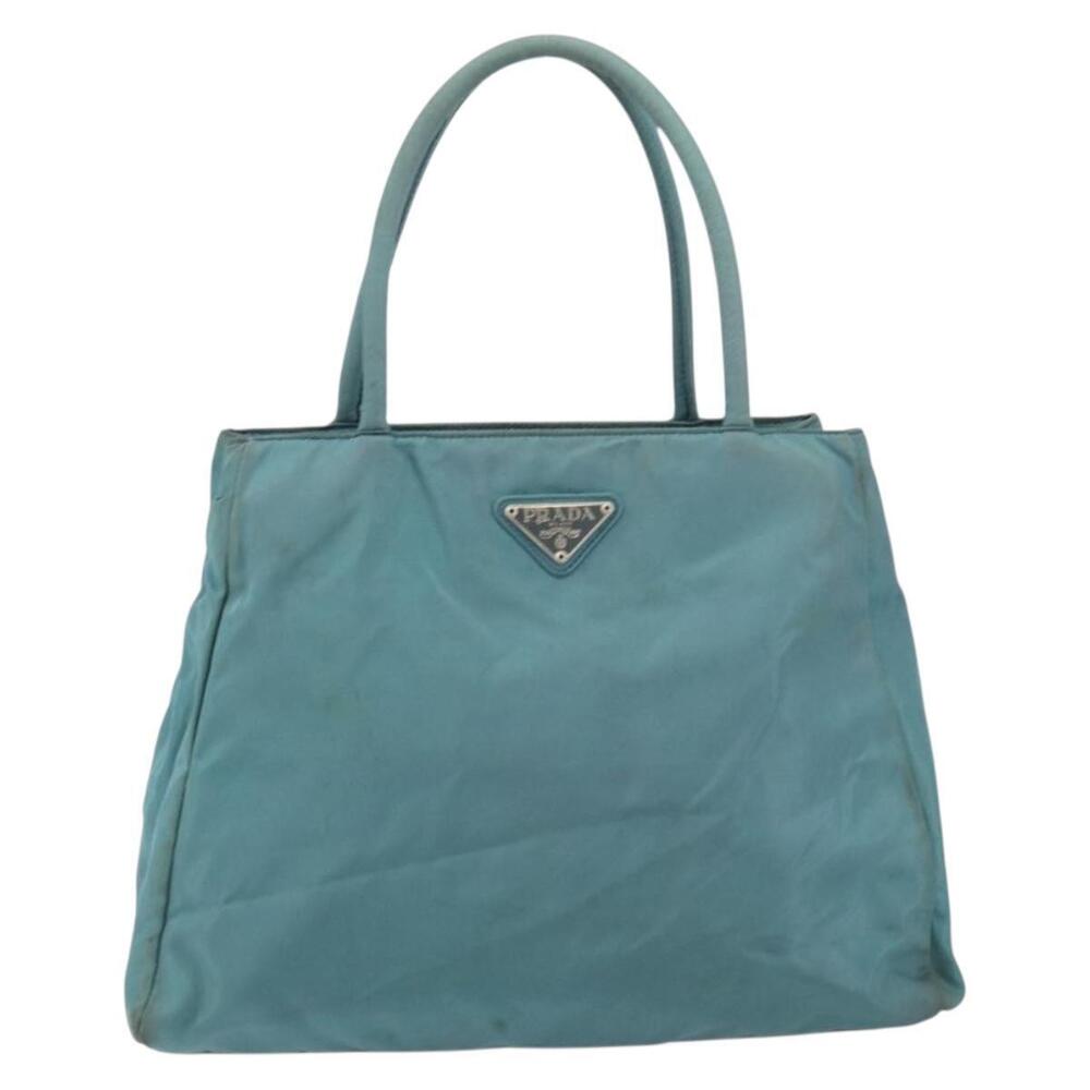 PRADA Hand Bag Nylon Blue Silver Auth 156387 - Picture 13 of 16
